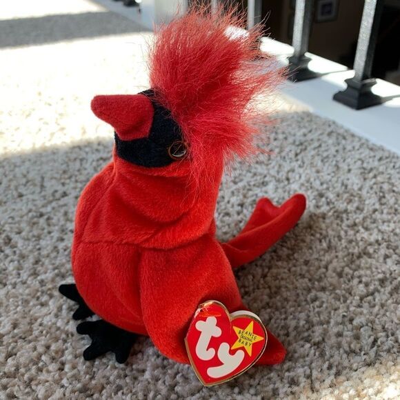 TY Beanie Baby "Mac" The Cardinal Rare w/3 Errors - Picture 2 of 9